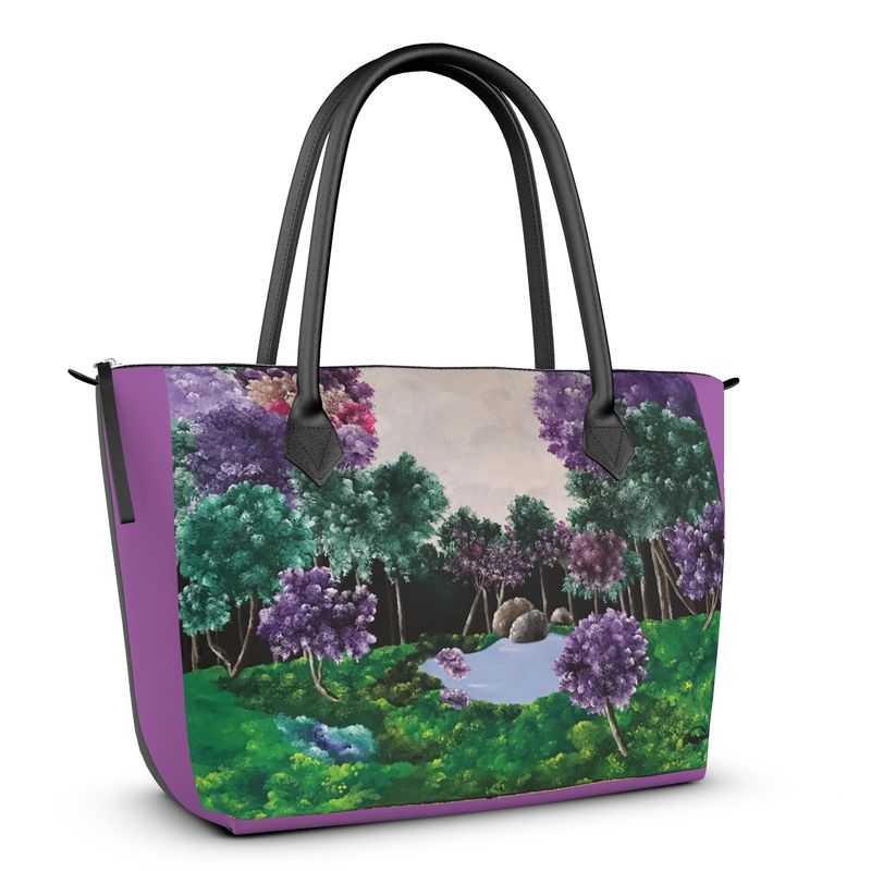 “Purple Orchid” Zip-Top Handbags/Purses